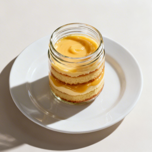 Old School Cake & Custard In Jar 