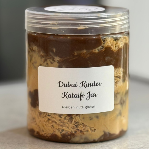 Chocolate Cake Nutella & Kinder Sauce In Jar 